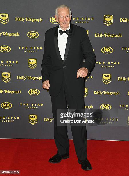 Norm Provan arrives at the 20145 Dally M Awards at Star City on September 28, 2015 in Sydney, Australia.