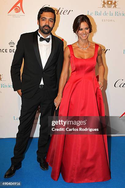 Portuguese Actress Claudia Vieira and her boyfriend Joao Alves during the Gala Do Bal de la Riviera in Estoril at Casino do Estoril on September 27...