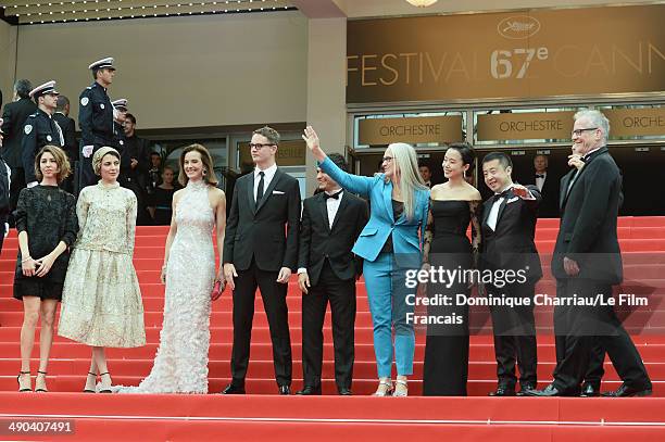 Jury members Sofia Coppola, Leila Hatami, Carole Bouquet, Nicolas Winding Refn, Gael Garcia Bernal, Jury President Jane Campion, Jury members Do-yeon...