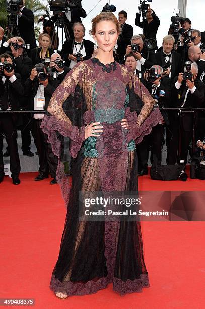 Model Karlie Kloss attends the Opening Ceremony and the "Grace of Monaco" premiere during the 67th Annual Cannes Film Festival on May 14, 2014 in...