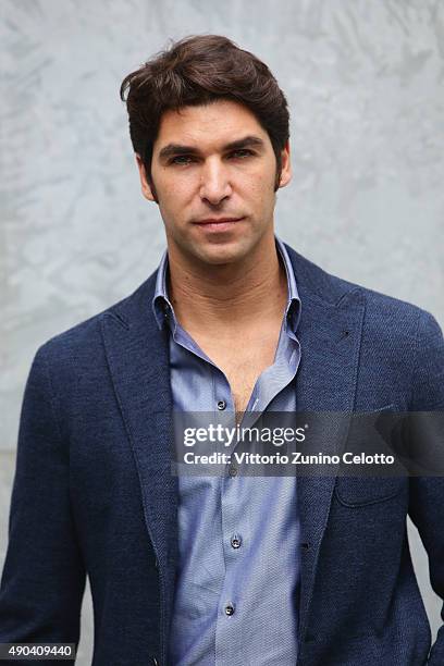 Cayetano Rivera arrives at the Giorgio Armani show during the Milan Fashion Week Spring/Summer 2016 on September 28, 2015 in Milan, Italy.