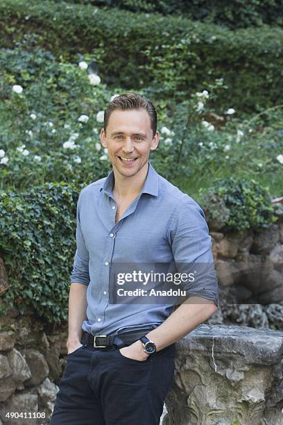 British actor Tom Hiddleston attends the photocall of the movie "Crimson Peak" at Hotel de Russie on September 28, 2015 in Rome, Italy.