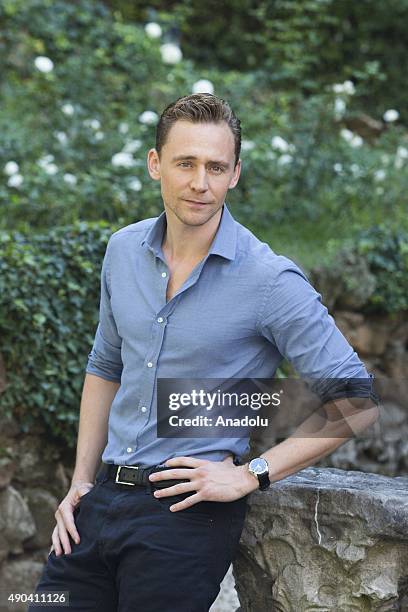 British actor Tom Hiddleston attends the photocall of the movie "Crimson Peak" at Hotel de Russie on September 28, 2015 in Rome, Italy.