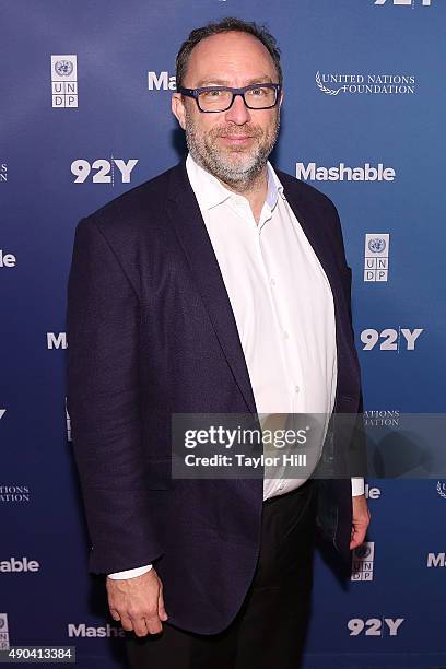 Wikipedia founder Jimmy Wales attends the 2015 Social Good Summit at 92Y on September 27, 2015 in New York City.