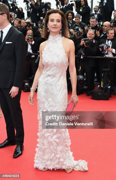 Actress Carole Bouquet attends the Opening Ceremony and the "Grace of Monaco" premiere during the 67th Annual Cannes Film Festival on May 14, 2014 in...