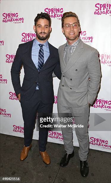 Michael Turchin and Lance Bass attend the Broadway Opening Night Performance of 'Spring Awakening' at the Brooks Atkinson Theatre on September 27,...
