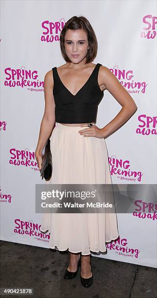 Alexandra Socha attends the Broadway Opening Night Performance of 'Spring Awakening' at the Brooks Atkinson Theatre on September 27, 2015 in New York...