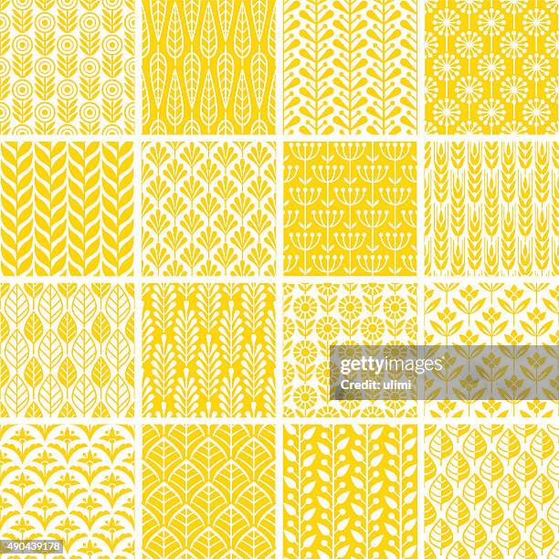 seamless pattern - monochrome yellow stock illustrations