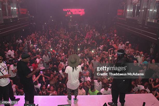 Lil Wayne Celebrates his Birthday with a performance at LIV nightclub at Fontainebleau Miami on September 27, 2015 in Miami Beach, Florida.