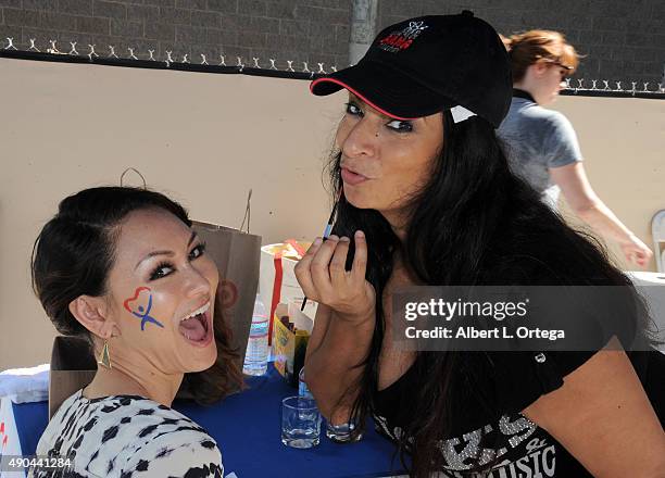 Actresses Mary Christina Brown and Alice Amter participate in GLA ALA's 8th Annual Justice Jog to benefit Casa LA on September 27, 2015 in Century...