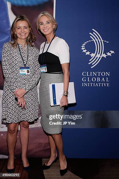 Isabel Falkenberg, CEO Walkabout Foundation and Corinna Sayn-Wittgenstein Strategic Advisor at CGI attend the CGI at the Opening Plenary Session: The...