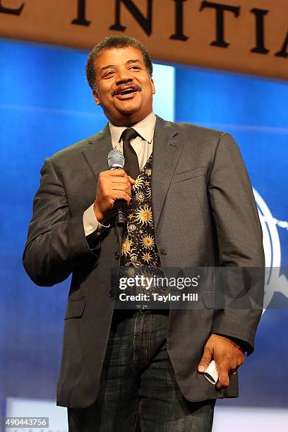 Astrophysicist Neil DeGrasse Tyson speaks during the 2015 Clinton Global Initiative Annual Meeting on September 28, 2015 in New York City.