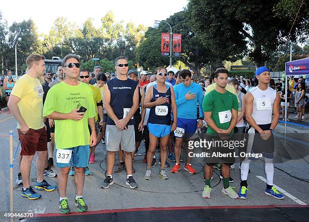 Actors/martial artists Hector David Jr. And Najee DeTiege of "Power Ragers Samurai" participates in GLA ALA's 8th Annual Justice Jog to benefit Casa...