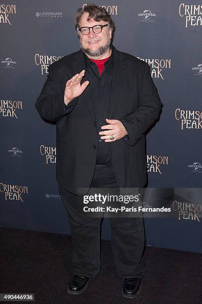 Guillermo del Toro attends the 'Crimson Peak' Paris Premiere at UGC Cine Cite Bercy on September 28, 2015 in Paris, France.