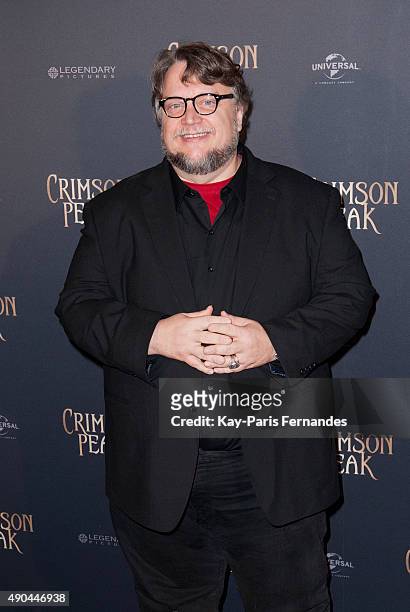 Guillermo del Toro attends the 'Crimson Peak' Paris Premiere at UGC Cine Cite Bercy on September 28, 2015 in Paris, France.