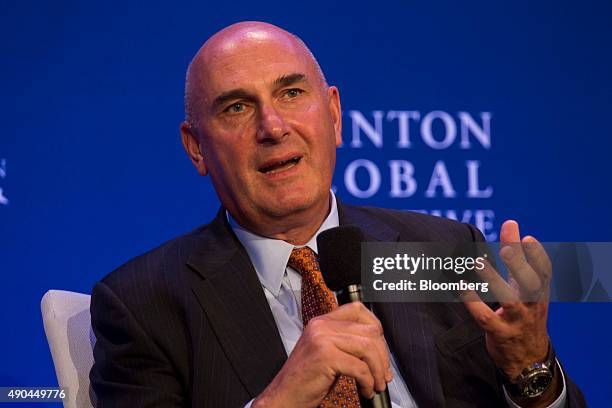 Hugh Grant, chairman and chief executive officer of Monsanto Co., speaks during the annual meeting of the Clinton Global Initiative in New York,...