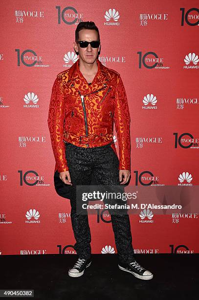 Jeremy Scott attends Vogue China 10th Anniversary at Palazzo Reale on September 28, 2015 in Milan, Italy.