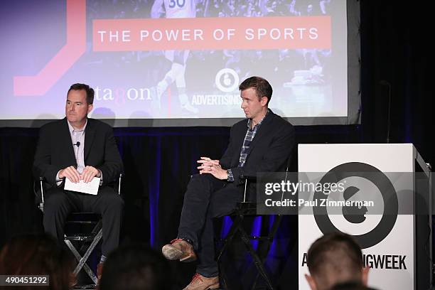 President of Marketing Americas John Shea and VP of Brand Marketing Dick's Sporting Goods Ryan Eckel speak onstage at the The Power of Sports: The...