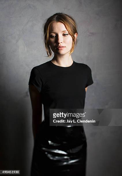 Actress Emily Browning of the film, "Legend" is photographed for Los Angeles Times on September 25, 2015 in Toronto, Ontario. PUBLISHED IMAGE. CREDIT...