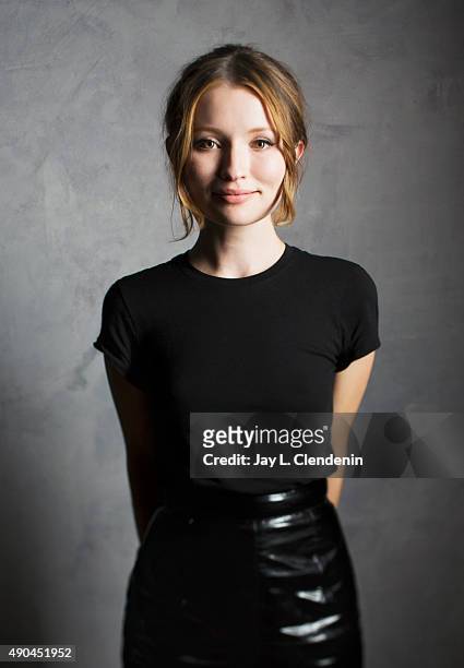 Actress Emily Browning of the film, "Legend" is photographed for Los Angeles Times on September 25, 2015 in Toronto, Ontario. PUBLISHED IMAGE. CREDIT...