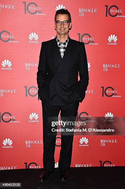 Federico Marchetti attends Vogue China 10th Anniversary at Palazzo Reale on September 28, 2015 in Milan, Italy.