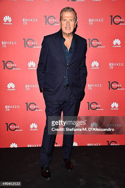 Mario Testino attends Vogue China 10th Anniversary at Palazzo Reale on September 28, 2015 in Milan, Italy.