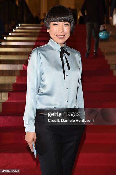 Angelica Cheung attends Vogue China 10th Anniversary at Palazzo Reale on September 28, 2015 in Milan, Italy.