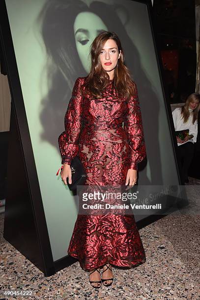 Eleonora Carisi attends Vogue China 10th Anniversary at Palazzo Reale on September 28, 2015 in Milan, Italy.