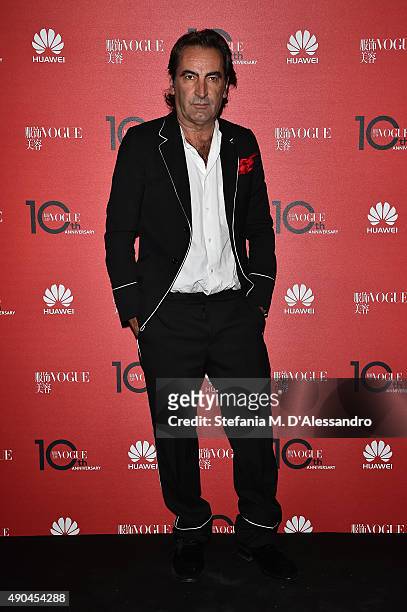 Beppe Angiolini attends Vogue China 10th Anniversary at Palazzo Reale on September 28, 2015 in Milan, Italy.