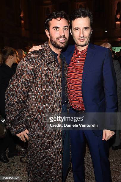 Guido Taroni and Matteo Ceccarini attend Vogue China 10th Anniversary at Palazzo Reale on September 28, 2015 in Milan, Italy.