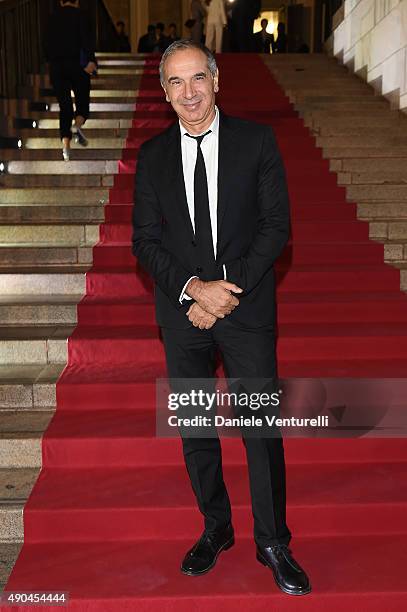 Carlo Capasa attends Vogue China 10th Anniversary at Palazzo Reale on September 28, 2015 in Milan, Italy.