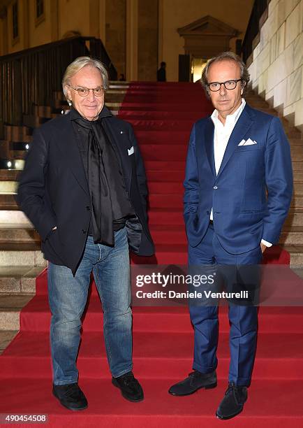 Diego Della Valle and Andrea Della Valle attend Vogue China 10th Anniversary at Palazzo Reale on September 28, 2015 in Milan, Italy.