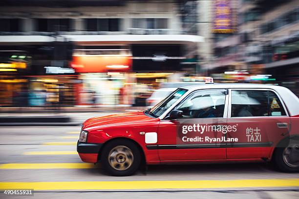 hong kong taxi - taxi bildbanksfoton och bilder