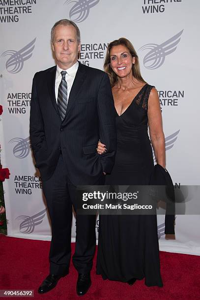 Actor Jeff Daniels and Kathleen Treado attend the 2015 American Theatre Wing's Gala at The Plaza Hotel on September 28, 2015 in New York City.