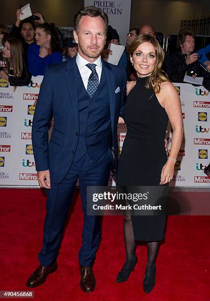 Geri Halliwell and Christian Horner attend the Pride of Britain awards at The Grosvenor House Hotel on September 28, 2015 in London, England.