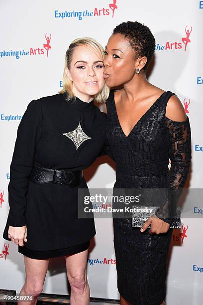 Taryn Manning and Samira Wiley attend the 9th Annual Exploring The Arts Gala founded by Tony Bennett and his wife Susan Benedetto at Cipriani 42nd...