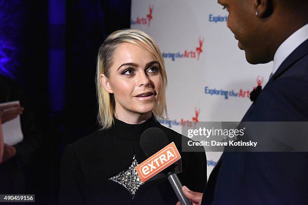 Taryn Manning attends the 9th Annual Exploring The Arts Gala founded by Tony Bennett and his wife Susan Benedetto at Cipriani 42nd Street on...