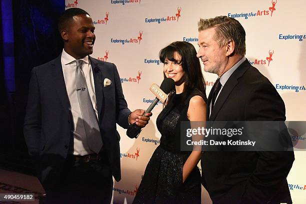 Hilaria Baldwin and Alec Baldwin attend the 9th Annual Exploring The Arts Gala founded by Tony Bennett and his wife Susan Benedetto at Cipriani 42nd...