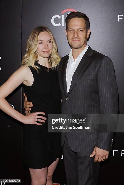 Actor Josh Charles and wife Sophie Flack attend the "Freeheld" New York premiere at Museum of Modern Art on September 28, 2015 in New York City.