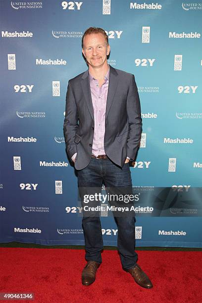 Documentary filmmaker, Morgan Spurlock attends the 2015 Social Good Summit at 92Y on September 28, 2015 in New York City.