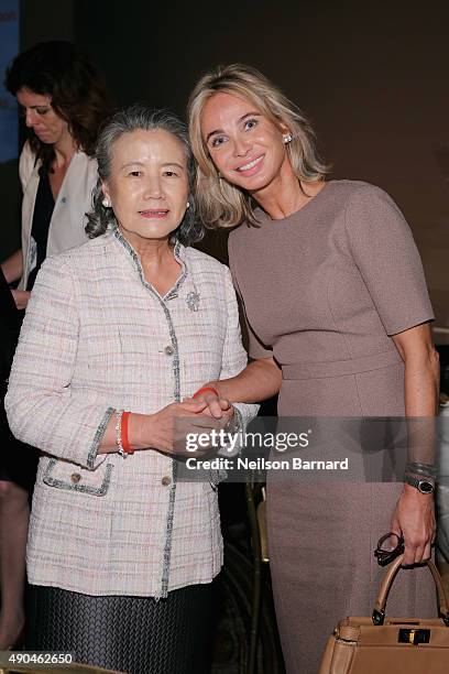 First Lady of the United Nations, Madame Ban Soon-taek and Corinna Sayn-Wittgenstein attend the Fashion 4 Development's 5th annual Official First...