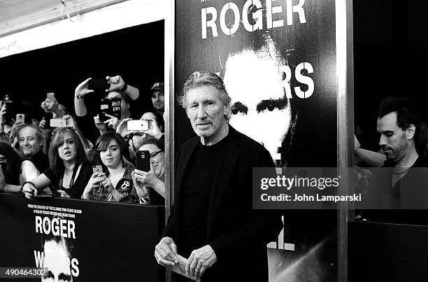 Musician Roger Waters attends "Roger Waters The Wall" New York Premiere at Ziegfeld Theater on September 28, 2015 in New York City.