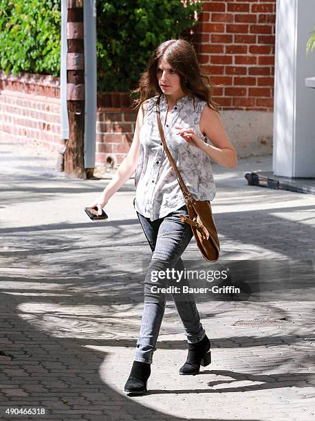 Anna Kendrick is seen on September 28, 2015 in Los Angeles, California.