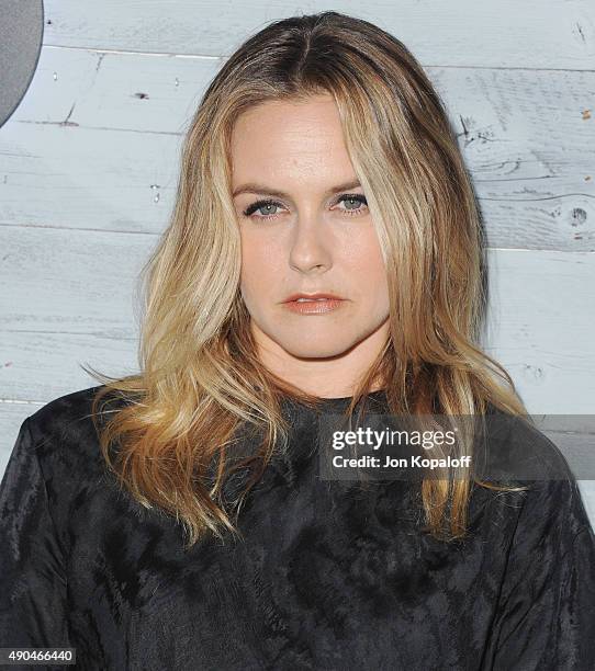 Actress Alicia Silverstone arrives at go90 Sneak Peek at Wallis Annenberg Center for the Performing Arts on September 24, 2015 in Beverly Hills,...