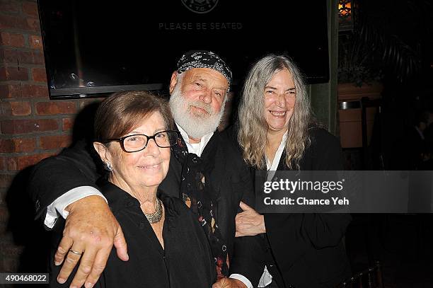 Nan Bush, Bruce Weber and Patti Smith attend 3rd Annual Turtle Ball at The Bowery Hotel on September 28, 2015 in New York City.