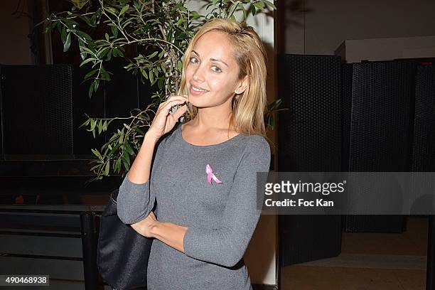 Accessories designer Angelina Ober from Sasha Berry attends the 'Octobre Rose 2015' Party To Benefit Breast Cancer Research hosted by Estee Lauder At...