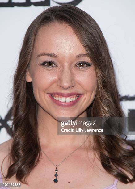 Actress Caroline Barry attends the premiere of Marvista Entertainment's 'Kids Vs Monsters' at The Egyptian Theatre on September 28, 2015 in Los...