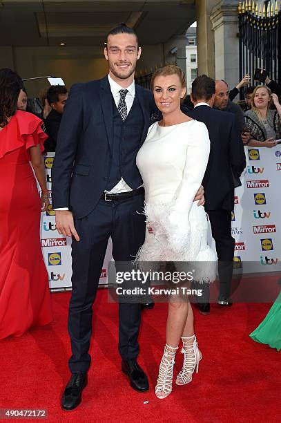 Andy Carroll and Billi Mucklow attend the Pride of Britain awards at The Grosvenor House Hotel on September 28, 2015 in London, England.