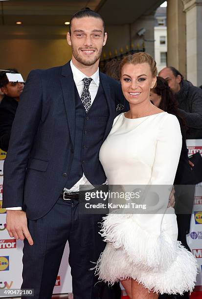 Andy Carroll and Billi Mucklow attend the Pride of Britain awards at The Grosvenor House Hotel on September 28, 2015 in London, England.