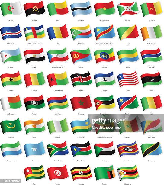 ilustraciones, imágenes clip art, dibujos animados e iconos de stock de áfrica-agitando banderas-ilustración - mauritania flag